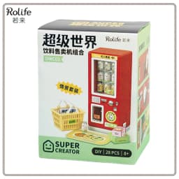 In Stock Rolife Kawaii Super World Beverage Vending Machine Set with Mini Building Blocks and Toy Eggs As Gift Items