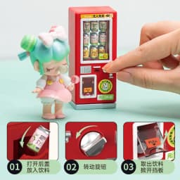In Stock Rolife Kawaii Super World Beverage Vending Machine Set with Mini Building Blocks and Toy Eggs As Gift Items