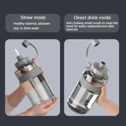 2 Liter Big Water Bottle with Straw 2L/1.5L/1L/0.6L Large Capacity School Gym Sports Drinking Bottles BPA Free Fitness