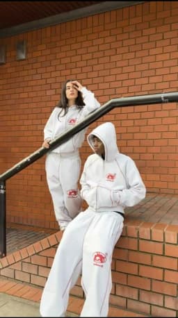 Men Tracksuit Gray Casual Loose Fit Korean Streetwear American Style Y2K Retro Two Piece Outfit Hoodie Jogger Pants Sweatshirt