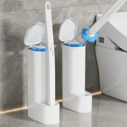 Disposable Toilet Brush Cleaner and Holder Set With Long Handle Toilet Brush Replaceable Brush Head Bathroom Accessories