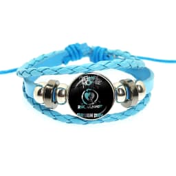 New Rock Band My Chemical Romance Black Leather Adjustable Bangles Punk Bracelet 18MM Round Glass Snap Button Jewelry
