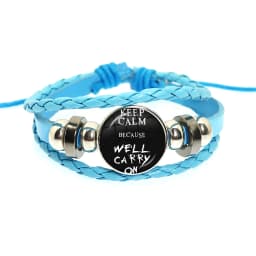New Rock Band My Chemical Romance Black Leather Adjustable Bangles Punk Bracelet 18MM Round Glass Snap Button Jewelry