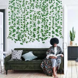 12 PCS Total 9.6m/377.9inch Ivy Garland for Home Living Room Wall Decoration Artificial Greenery Vine for Wedding Party Decor