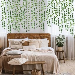 12 PCS Total 9.6m/377.9inch Ivy Garland for Home Living Room Wall Decoration Artificial Greenery Vine for Wedding Party Decor