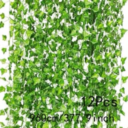 12 PCS Total 9.6m/377.9inch Ivy Garland for Home Living Room Wall Decoration Artificial Greenery Vine for Wedding Party Decor