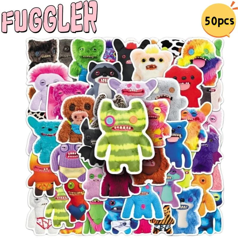 New FUGGLER 50pcs stickers personality cartoon funny cute printing student hand book desktop diy graffiti waterproof stickers