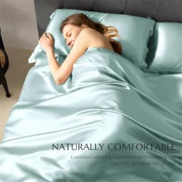Luxury Mulberry Silk Duvet Cover 1 Piece, Ultra Soft Silk Quilt Cover, Double Queen King Size Bedding Blanket Cover with Zipper
