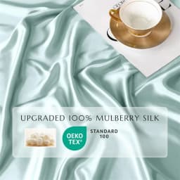 Luxury Mulberry Silk Duvet Cover 1 Piece, Ultra Soft Silk Quilt Cover, Double Queen King Size Bedding Blanket Cover with Zipper