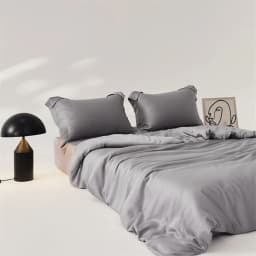 Luxury Mulberry Silk Duvet Cover 1 Piece, Ultra Soft Silk Quilt Cover, Double Queen King Size Bedding Blanket Cover with Zipper
