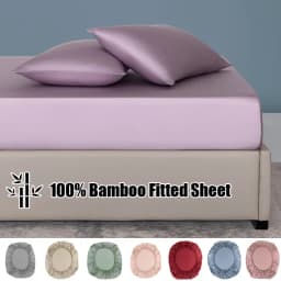 3Pcs Set 100% Bamboo Fitted Sheet and Pillowcase Adjustable Mattress Covers With Elastic Bands Luxury Bed Sheet Sets Bedding