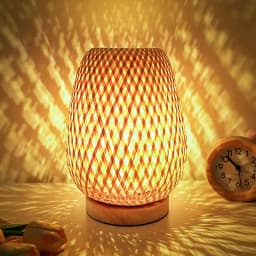 Bamboo Woven ProductsSimple Bedroom Study Table Lamp Bedside Table Lamp Bamboo art Warm Decoration Desktop Japanese Lamp