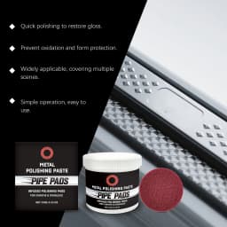 Scratch-Free Chrome Polish Restorer Infused Metal Polishing Pads Exhaust Pipe Blue Heat Stain Remover Microfiber Wax for Auto Bi
