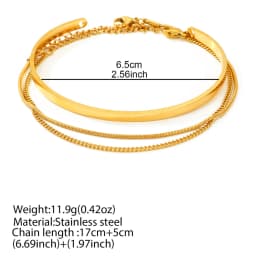 Stainless Steel Cuban Chain Bracelet for Men Hiphop Punk Multi Layer Smooth Opening Bracelet Bangle Classic Street Jewelry Gifts