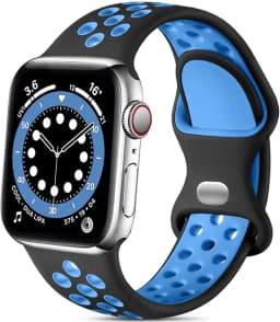 Silicone Watch Strap for Apple Watch 44MM/45MM/46MM 49MM/38MM/40/41MM Sports Rubber Band iWatch Series Ultra 11 10 9 8 7 6 SE 5