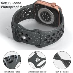 Silicone Watch Strap for Apple Watch 44MM/45MM/46MM 49MM/38MM/40/41MM Sports Rubber Band iWatch Series Ultra 11 10 9 8 7 6 SE 5