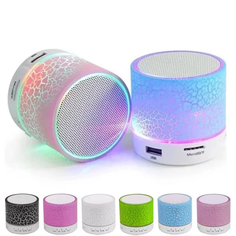 Mini Bluetooth Speaker Wireless Loudspeaker With LED Light USB TF Card AUX Subwoofer Portable Sound Column For Computer Laptop