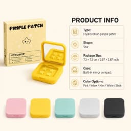 Star Water Gel Pimple Concealer Patches, Fashionable Makeup Essential, Independent Packaging with Mirror, Portable, 60 Patches