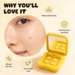 Star Water Gel Pimple Concealer Patches, Fashionable Makeup Essential, Independent Packaging with Mirror, Portable, 60 Patches