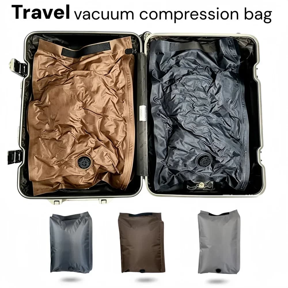 Travel Suitcases Vacuum Compression Bags Thickened Airtight Roll-Up Storage Bags Waterproof Luggage Organizer for Outdoor Travel