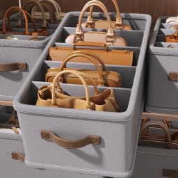 Keep Bags In Shape Multi-grid Handbag Divider Foldable Storage Box for Closet