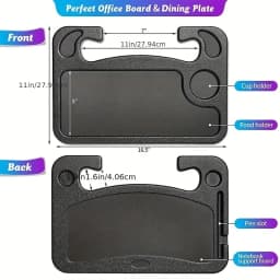 1pc Multifunctional Car Steering Wheel Tray Table Steering Wheel Storage Rack Storage Board Card Table Car Mounted Dining Tray