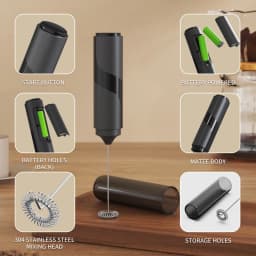 Kitchen Powerful Stirrer Milk Frother Handheld Foam Maker for Lattes Whisk Drink Mixer Coffee Electric Rechargable Egg Beater