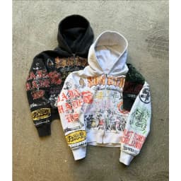 Zipper Hoodie Y2k American Fashion Personalized Anime Printed Retro Gothic Dark Style Oversized Sportswear Street Top