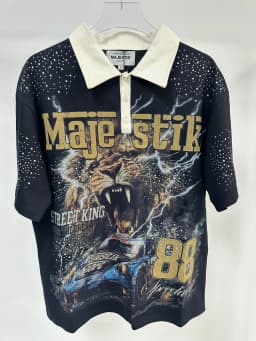 Contrast Color Car Letter Print Polo Tshirts for Men and Women Shinning Diamond Cotton Loose Summer Tshirts Oversized