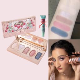 Flower Knows Chocolate Wonder-Shop 8-Color Eyeshadow Palette Matte Shimmer Waterproof Highly Pigmented Long Lasting Makeup
