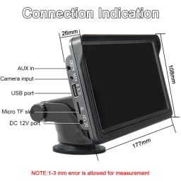 Hippcron 7inch Car Radio Wireless Carplay And Wireless Android Auto Touch Screen Multimedia Video Player With AUX USB For Camera