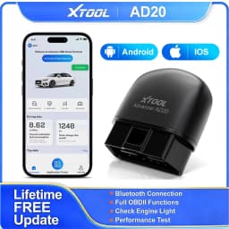 XTOOL AD20 Bluetooth OBD2 Scanner For Engine System Diagnostic Code Reader HUD Display Perfromance Test Lifetime Free Update