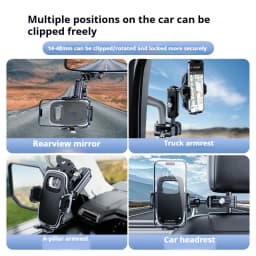 Eary Phone Mount for Car Truck Metal Arm Clip Stand for Pickup SUV Van Excavator Front Loader Handrail Holder for iPhone 18 17