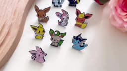 9pcs Kawaii Cartoon Elf Monster Character Brooch Badges Fashion Jewelry Bag Accessories Collectible Gift for Boys & Girls