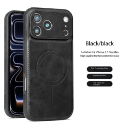 Luxury Strong Magnetic Leather Case for Apple iPhone 18 17 Pro Max 16 15 14 Plus 13 12 18Pro Wireless Shockproof MagSafe Cover