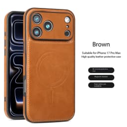 Luxury Strong Magnetic Leather Case for Apple iPhone 18 17 Pro Max 16 15 14 Plus 13 12 18Pro Wireless Shockproof MagSafe Cover