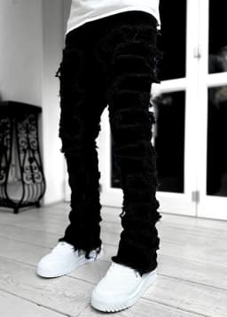 Punk Street Style Ripped Skinny Jeans Men Vintage Wash Solid Denim Trouser Mens Casual Slim Fit Pencil Denim Holes Pants 2024