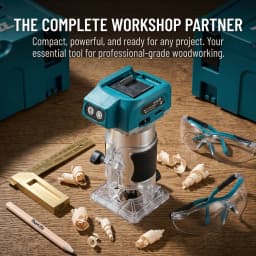 Makita DRT50 18V LXT Brushless Cordless Trimmer For Woodworking Slotting Milling And Edge Trimming