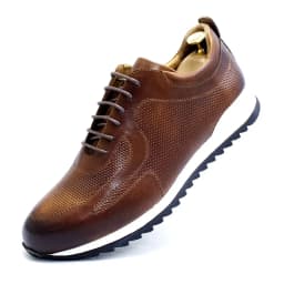 Luxury Mens Genuine Leather Sneakers Lace-Up Comfortable Oxford Classic Casual Shoes for Men Outdoor Street Travel Flat Footwear