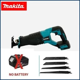 Makita 18V Brushless Cordless Reciprocating Saw Portable Power Tool with 4 Saw Blades for Wood Metal and Pipe Cutting