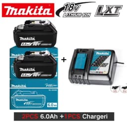 Original Makita 18V 6.0Ah 9.0Ah 5.0Ah Rechargeable Lithium Battery,High Capacity for Makita Power Tool Battery+charger+drill
