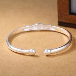 New Retro Female 925 Sterling Silver Jewelry Bracelets Opening Handshake Creative Friendship Bangles SL004