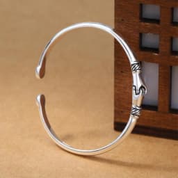 New Retro Female 925 Sterling Silver Jewelry Bracelets Opening Handshake Creative Friendship Bangles SL004