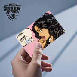 Magic Shark Funny Football Money Meme Skull Shopping 3M Waterproof Skin Sticker Film Skin for Debit Metro Credit Card Front Side