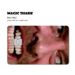 Magic Shark Funny Football Money Meme Skull Shopping 3M Waterproof Skin Sticker Film Skin for Debit Metro Credit Card Front Side