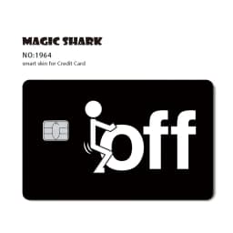 Magic Shark Funny Football Money Meme Skull Shopping 3M Waterproof Skin Sticker Film Skin for Debit Metro Credit Card Front Side