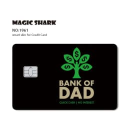 Magic Shark Funny Football Money Meme Skull Shopping 3M Waterproof Skin Sticker Film Skin for Debit Metro Credit Card Front Side