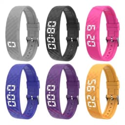 Vibrating Alarm Clock Watch Heavy Sleepers Silent Wake-Up Smart Bracelet Men Women Adjustable Wearable Vibration Wrist Band Ht30