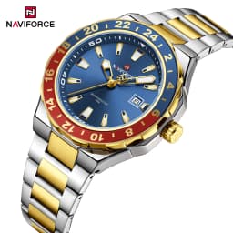 NAVIFORCE  Luxury Sports Quartz Clock Luminous Calendar Watches for Man Stainless Steel Waterproof Wristwatch Relogio Masculino