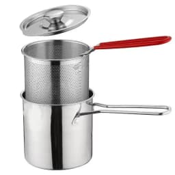 Stainless Steel Deep Fryer With Frying Basket Multifunctional Small Pot Kitchen Specific Frying Chicken And Other Cooking Tools